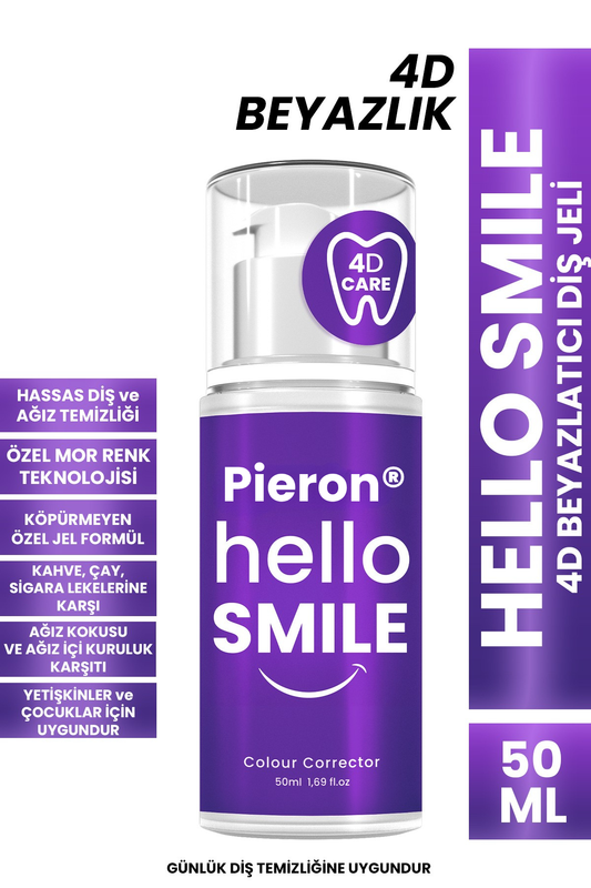 Pieron® 4D Hello Smile Beyazlatıcı Diş Jeli